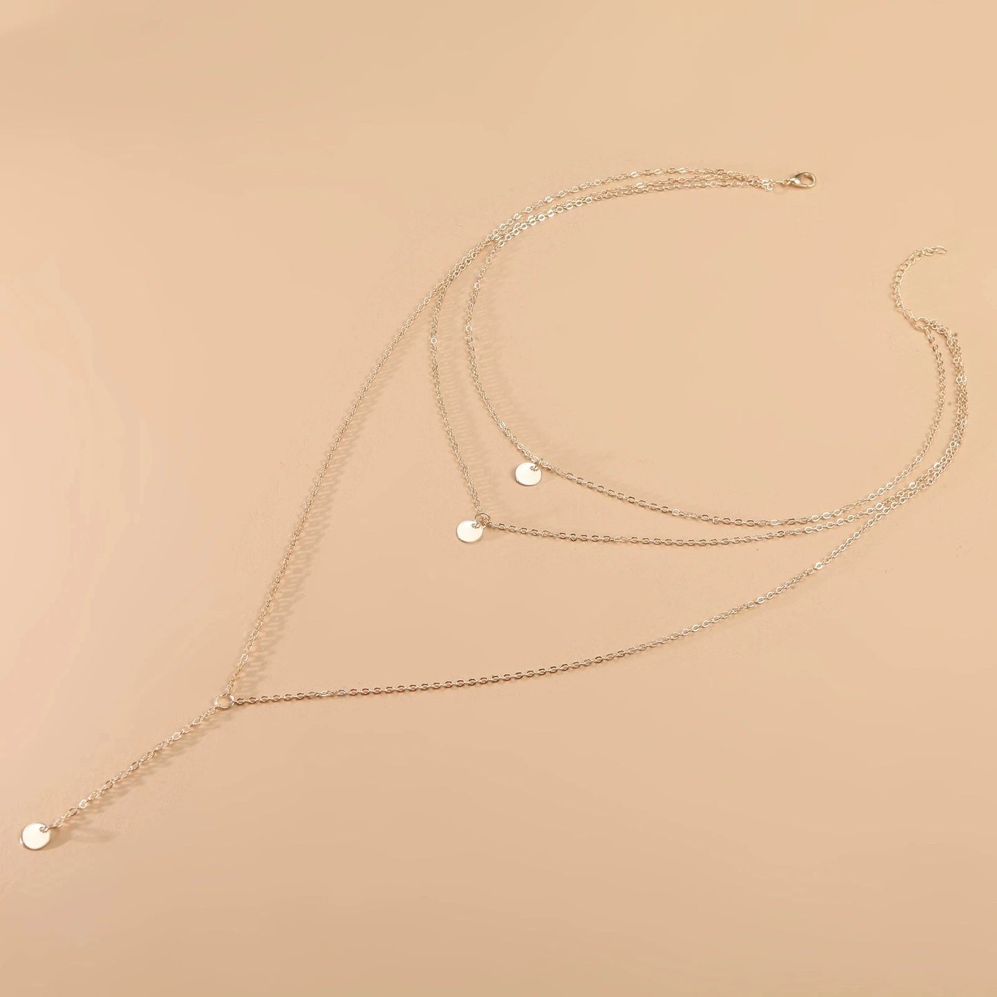 Minimalist Round Disco Coin Chain Necklace