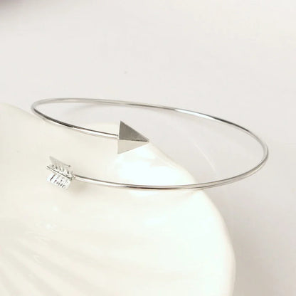 Punk Gothic Simple Adjustable Arrow Cuff Bracelets