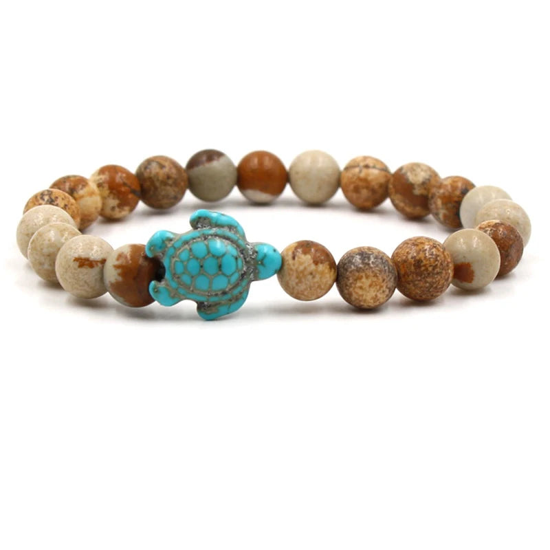 14 Colors Natural Stone Sea Turtle Beads Friendship Bracelets