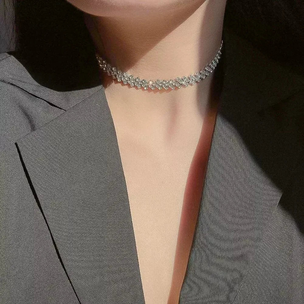 Luxury Shiny Full Rhinestone Necklace
