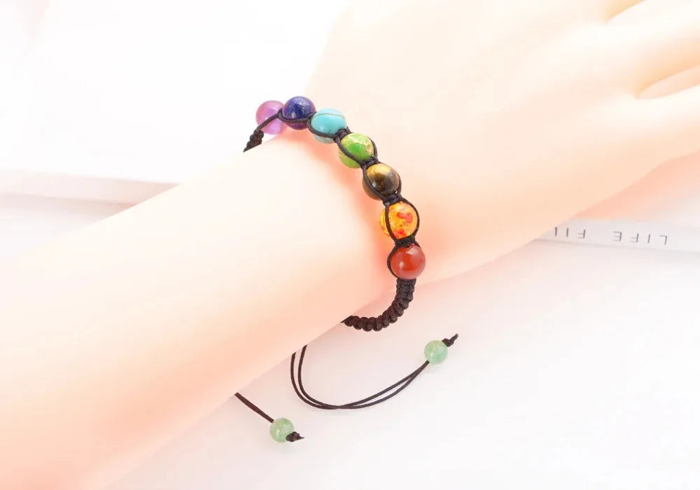 Classic 7 Chakra Natural Stone Beads Bracelet