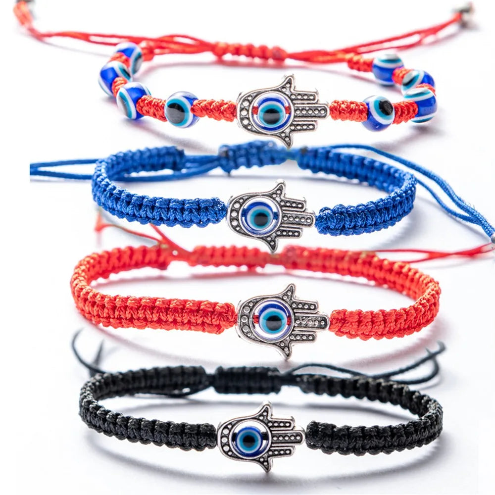 Turkey Evil Eyes Handmade Weave Lucky Red Thread Bracelet