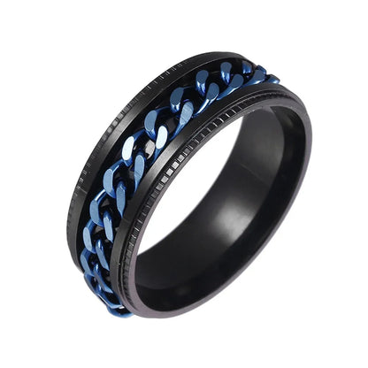 Stainless Steel Rotating Anxiety Fidget Rings