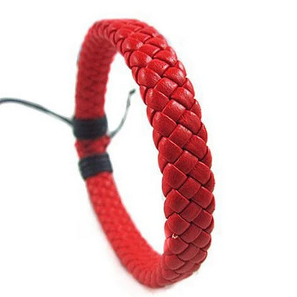 Unisex Multi-color Rope Hand-woven Leather Bracelet