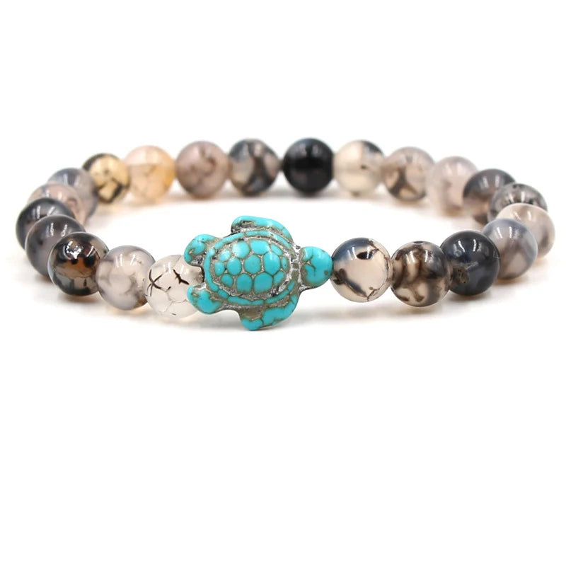14 Colors Natural Stone Sea Turtle Beads Friendship Bracelets