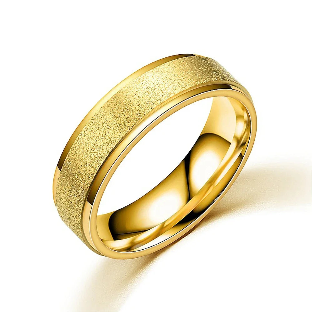 High Quality Simple Scrub Stainless Steel Rings