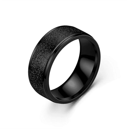 High Quality Simple Scrub Stainless Steel Rings