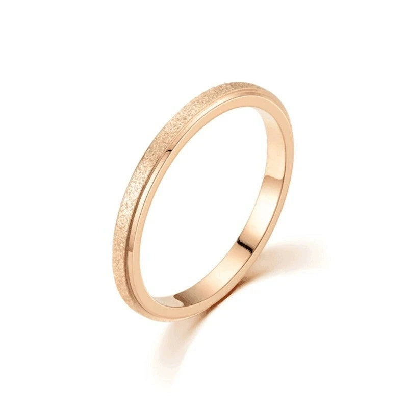 High Quality Simple Scrub Stainless Steel Rings