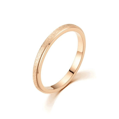 High Quality Simple Scrub Stainless Steel Rings