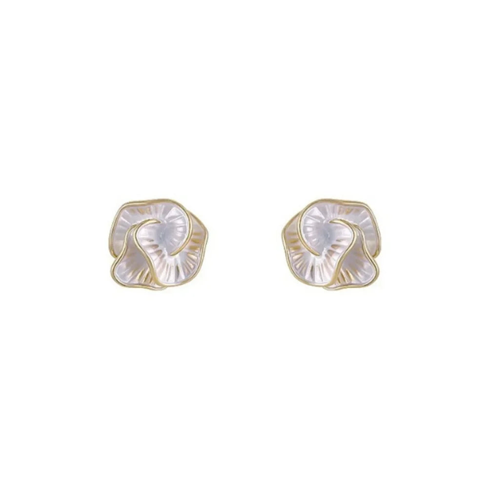 Delicate Camellia Temperament Stud Earring